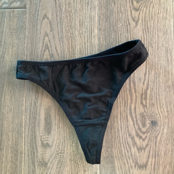 OVS Pink Black Cotton Thongs Underwear Panties G-string Junior Large 4 Pack Set - Picture 4 of 7